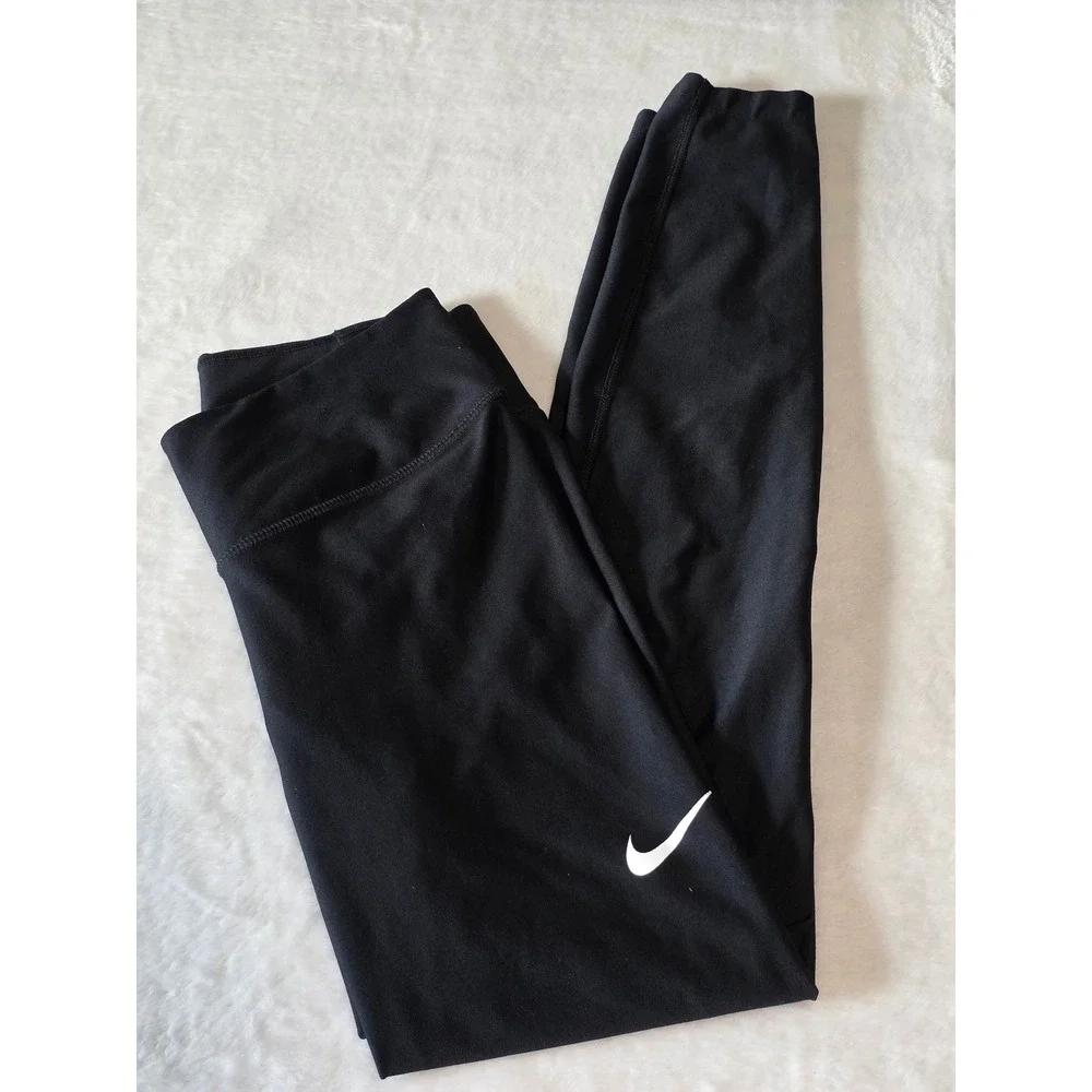 Nike Dri-FIT Womens Black Performance Leggings XS Athletic Tights Nike Swoosh